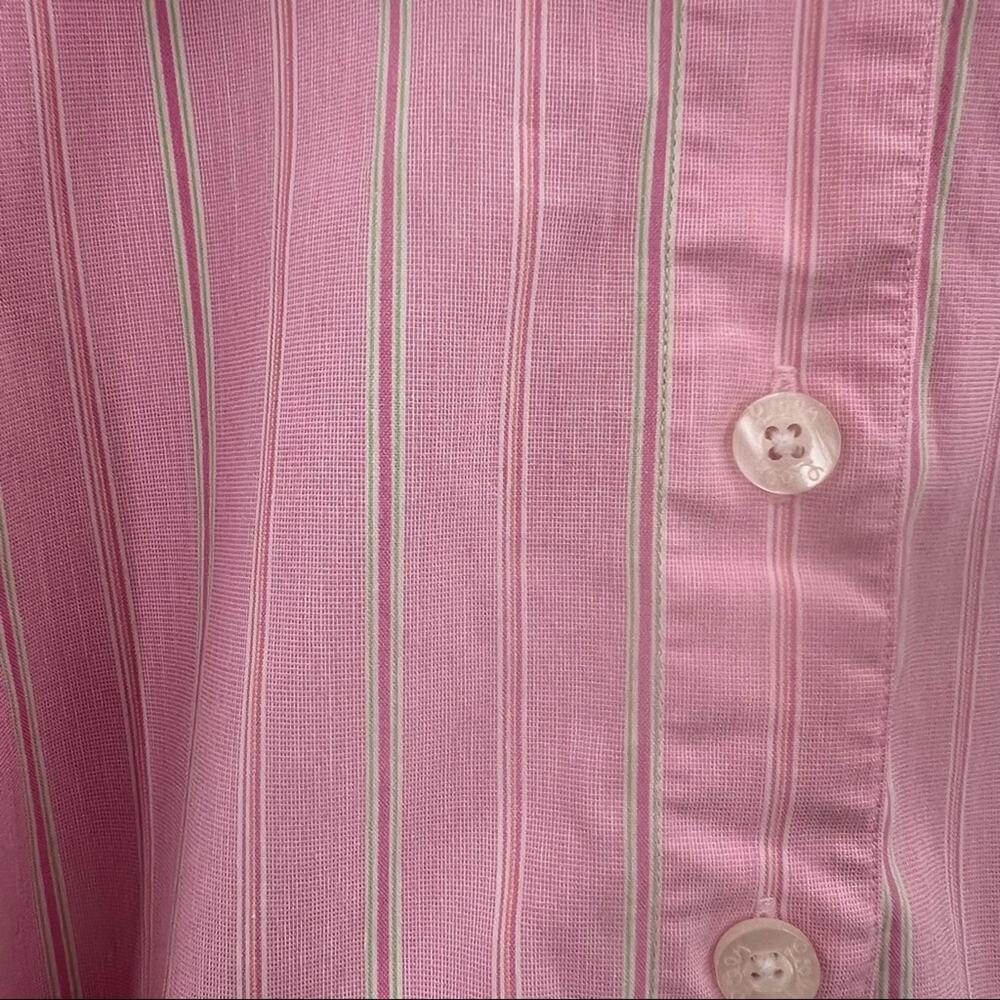 LILLY PULITZER Pink Striped Fitted Shirt Has Stretch Woman's Size 4 - Picture 7 of 15